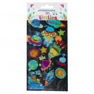 The Littlies: Astronauten 3D Puffy Sticker Set auf einem 10x22cm Bogen