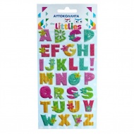 The Littlies: Buchstaben 3D Puffy Sticker Set auf einem 10x22cm Bogen