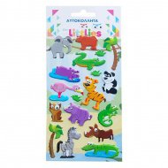 The Littlies: Dschungeltiere 3D Puffy Sticker Set auf einem 10x22cm Bogen