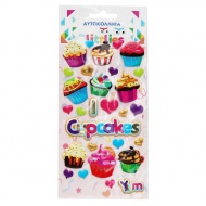 The Littlies: Muffin-Muster 3D-Puffi-Sticker-Set auf einem 10x22cm Bogen