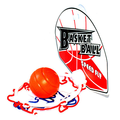 Tisch-Basketballkorb-Set mit Saugnapf und Ball