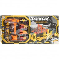 Track Engineering Rennstrecken-Set mit Baumaschinen und Arbeitern, 89-teiliges Set