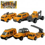 Truck Team: 6-teiliges Set Bauindustrie-Kleinwagen-Set 1/64