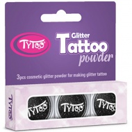 TyToo: Schwarzes Glitzerpulver-Set 3x2,5ml