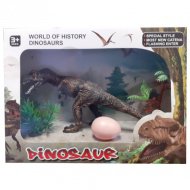 Tyrannosaurus Rex Dinosaurierfigur mit Ei und Pflanzen