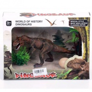 Tyrannosaurus Rex Figur mit Ei und Pflanzen