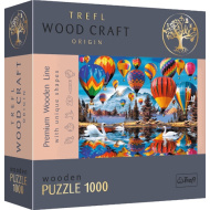 Wood Craft: Bunte Heißluftballons 1000-teiliges Premium-Holzpuzzle - Trefl