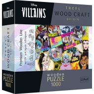 Wood Craft: Disney Bösewichte 1000 Teile Puzzle - Trefl