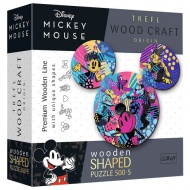 Wood Craft: Mickey Maus 500+5-teiliges Holzpuzzle - Trefl