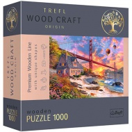 Wood Craft: Sonnenuntergang an der Golden Gate Holzpuzzle 1000 Teile - Trefl