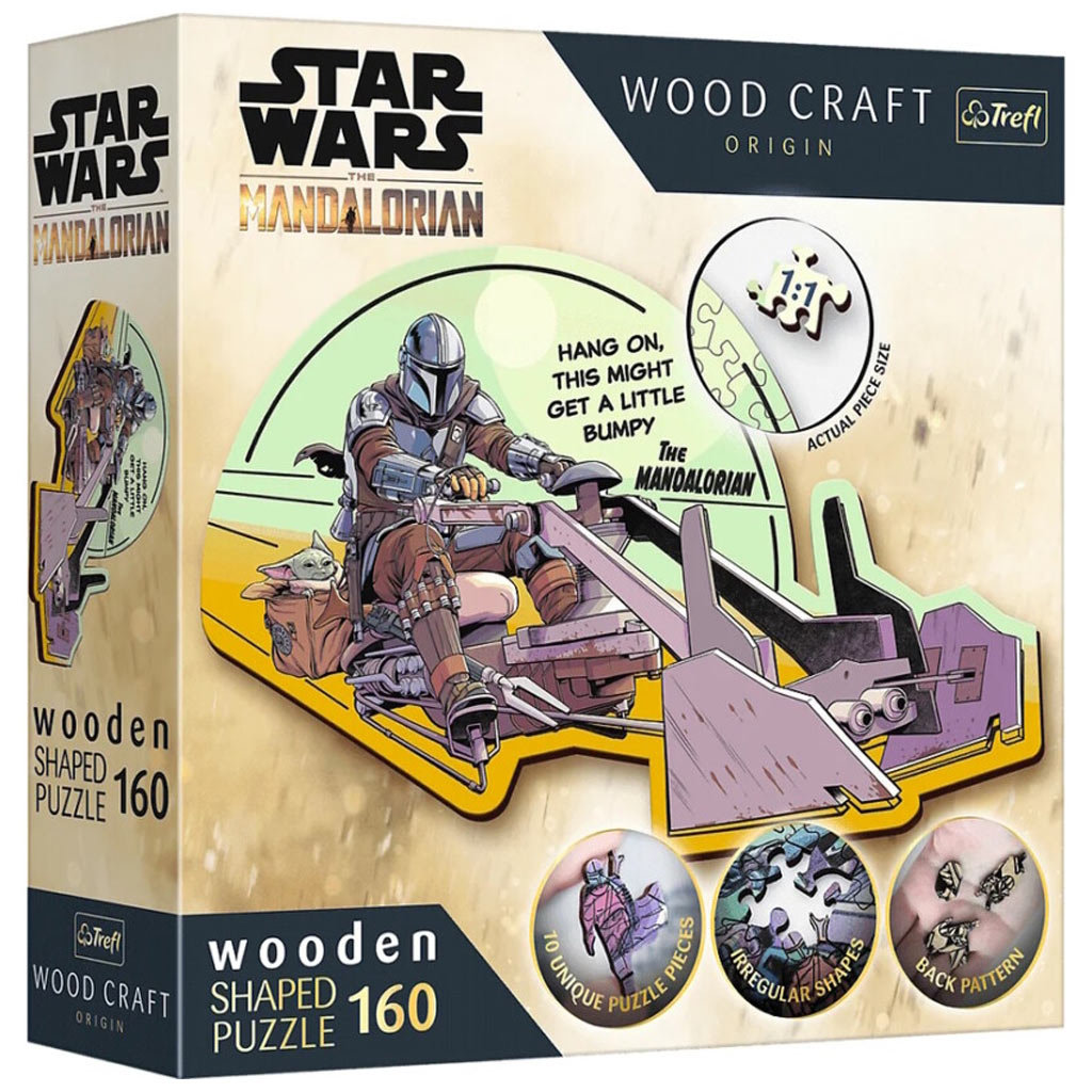 Wood Craft: Star Wars - Mandalorian 160-teiliges Premium-Holzpuzzle - Trefl