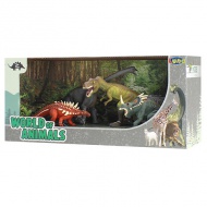 World Of Animals: Dinosaurier 4-teiliges Spielset