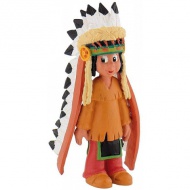 Yakari-Spielfigur mit Indianerkopfschmuck - Bullyland