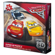 Cars 3 Super-Puzzle 3x24 Teile mit 3D-Effekt-Bild