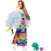 Barbie: Extravagante Puppe im Regenbogenkleid - Mattel