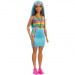 Barbie: Fashionista Stil Puppe in buntem gestreiftem Kleid - Mattel