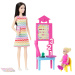 Barbie Lehrerin Karrierepuppe Spielset mit blonden Haaren und Kleinkind - Mattel