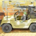 Combat Force 9: Militärischer Geländewagen mit Soldat und Waffen 22cm