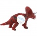 Dino World: Triceratops-Dinosaurierfigur aus Vinyl mit Geräuschfunktion und Baumwollfüllung, 35 cm