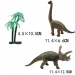 Dino World: Triceratops oder Brachiosaurus Figur mit Holz