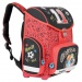 Football schwarz-rot ergonomischer Schulranzen, Rucksack 36x27x14cm - Bambino