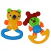 Fröhlicher Clown Baby Rassel und Beißring 2er-Set