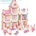 Holz rosa Schloss Spielset mit Zubehör