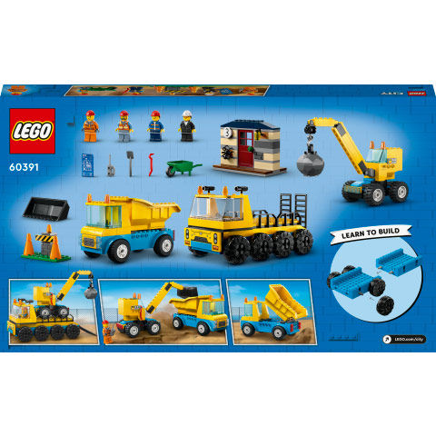 LEGO® City: Bau-LKWs und Abrissbirnenkran (60391)