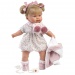 Llorens: Alexandra weinende Puppe mit Schnuller, in rosa Strickjacke, Blumenkleid, 42 cm