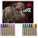 Luna: Jurassic World Malset mit Schablone und Aufkleber 54x47cm