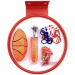 Metall-Basketballkorb-Set mit farbigem Netz, Ball und Pumpe, 22 cm