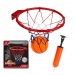 Metall-Basketballkorb-Set mit farbigem Netz, Ball und Pumpe, 22 cm