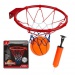 Metall-Basketballkorb-Set mit farbigem Netz, Ball und Pumpe, 24 cm