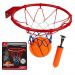 Metall-Basketballkorb-Set mit farbigem Netz, Ball und Pumpe, 26 cm