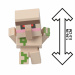 Minecraft: Enthülle Eisen-Golem Minifigur in weißem schwertförmigem Behälter - Mattel