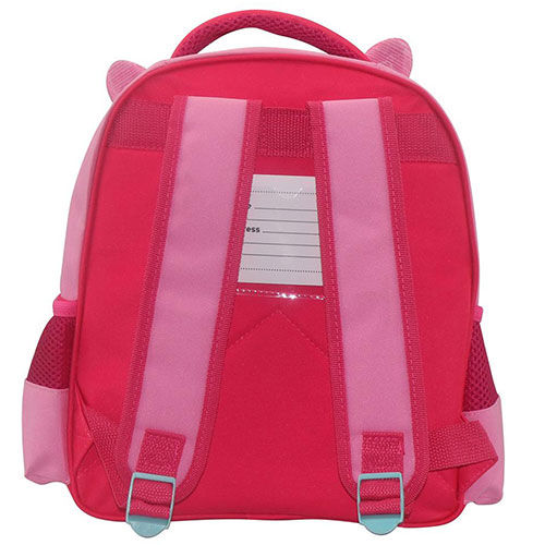 Must: 3D-Hasen-Muster Kindergarten-Rucksack mit zwei Fächern 27x10x31cm