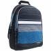 Must: Blau-Schwarz 2-in-1 vierfach unterteilte Schultasche, Rucksack 47x25x33cm