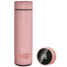 Must: Smart Thermos Edelstahlflasche mit LED-Temperaturanzeige, gummierter Oberfläche in Pink, 500ml