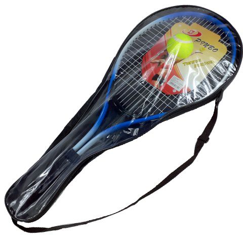 PinBo 63 cm Metall-Tennisschläger mit Tennisball in Tragetasche