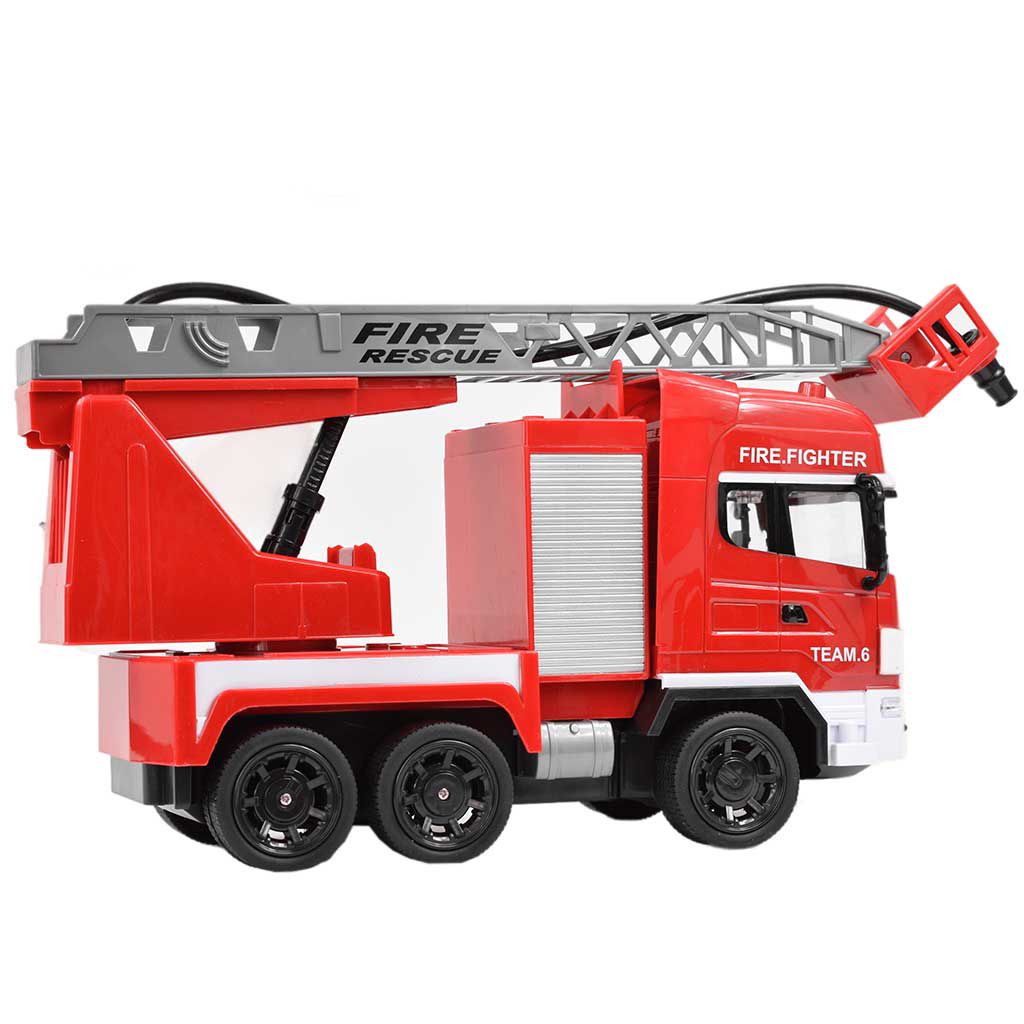 RC ferngesteuertes Hubarbeitsbühnen-Feuerwehrauto mit Wasserkanone 1/24 Maßstab 27 MHz 30cm