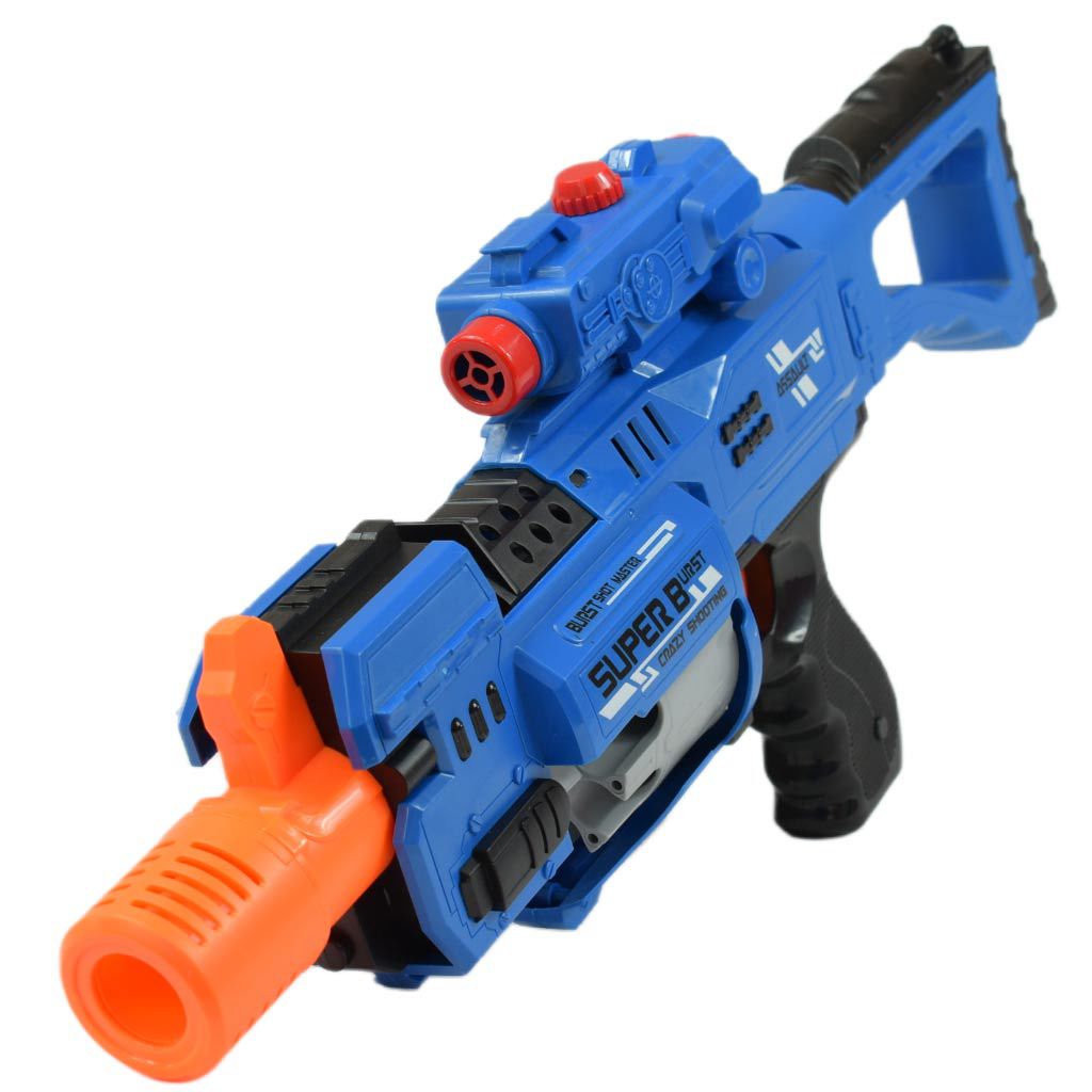 Rapid Launcher: Elektrische Revolver-Schaumwaffe mit 20 Schuss, 49 cm