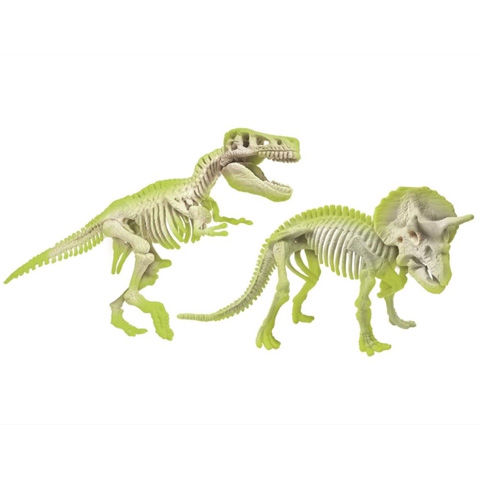 Science&amp;Play: Archeofun Leuchtender T-rex und Triceratops Archäologie-Set - Clementoni