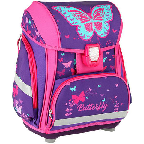 Spirit: Schmetterling 3D-Muster, LED-Schulranzen, Rucksack 5-teiliges Set