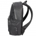 Spirit: Schwarzer Kunstleder abgerundeter Schulranzen, Rucksack 41x33x7,5cm