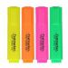 Spirit: Textmarker Neon 4er-Set Textmarker mit 1-4mm abgeschrägter Spitze