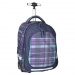 Spirit: Trolley lila kariertes Rollschulranzen-Rucksack