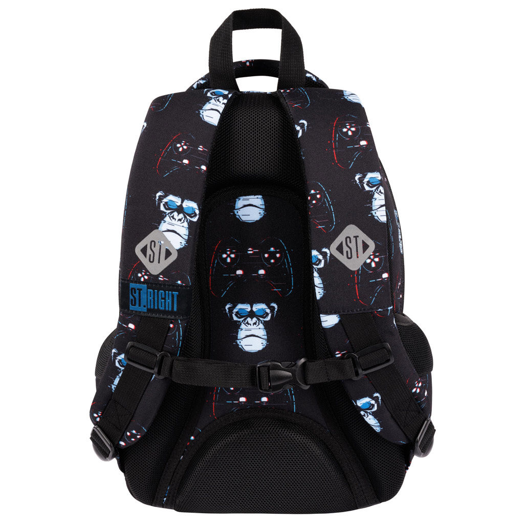 St.Right Blue Gamer ergonomischer Schulranzen, Rucksack BP26 39x27x17cm