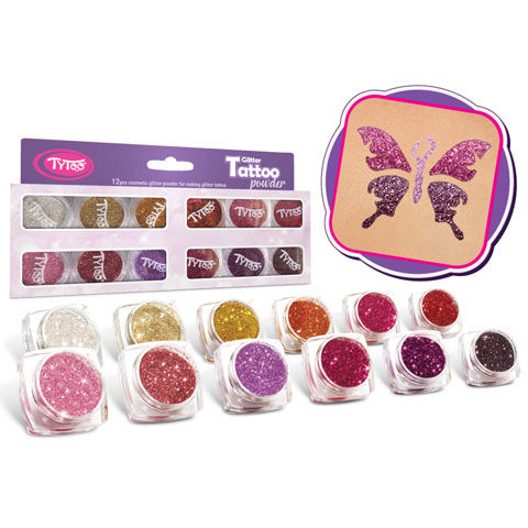 TyToo: Auswahl warmer Farben Glitzer-Set 12x2,5ml