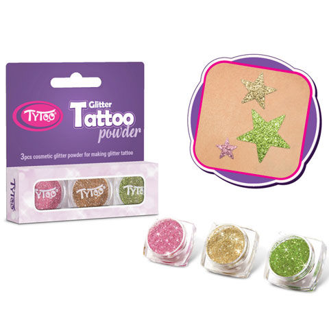 TyToo: Rosa, Gold und Champagnerfarbener Glitzer-Set 3x2,5ml