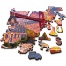 Wood Craft: Sonnenuntergang an der Golden Gate Holzpuzzle 1000 Teile - Trefl